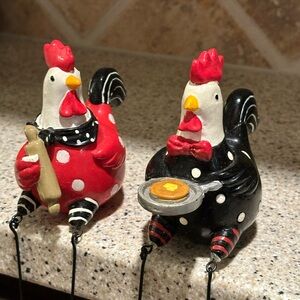 Rooster couple cooking set